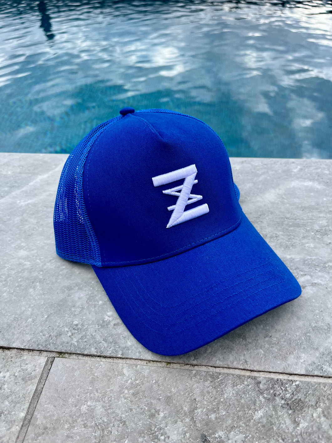 Blue & White logo cap.