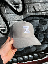 Load image into Gallery viewer, Grey suede logo cap.
