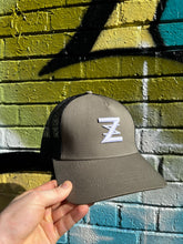 Load image into Gallery viewer, Khaki &amp; Black logo cap.
