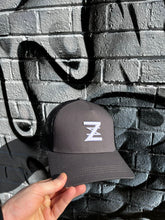 Load image into Gallery viewer, Dark Grey &amp; Black logo cap.
